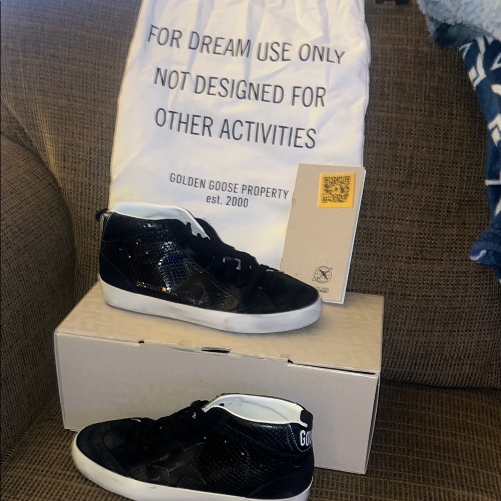 Golden Goose Black and White Sneakers